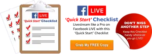 Facebook Live Quick Start Checklist Promotion PNG Image