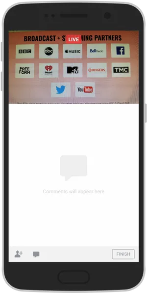 Facebook Live Streaming Partners Display PNG Image