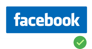 Facebook Logo Checkmark PNG image with transparent background
