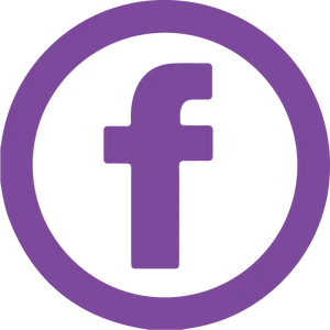 Facebook Logo Purple Background PNG Image
