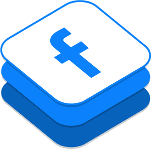Facebook Logo3 D Icon PNG image with transparent background