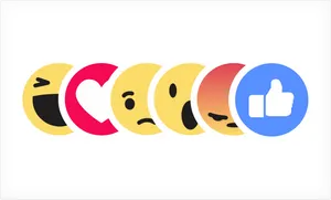 Facebook Reactions Set PNG Image