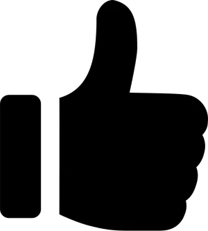 Facebook Thumb Up Icon Black PNG Image