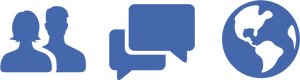 Facebook User Interaction Icons PNG Image