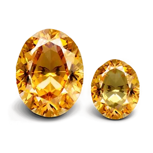 Faceted Citrine Jewel Png Caj30 PNG Image