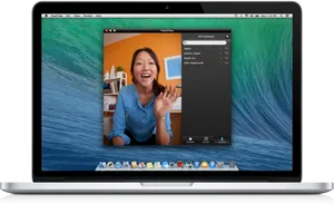 Facetime Video Callon Macbook PNG Image