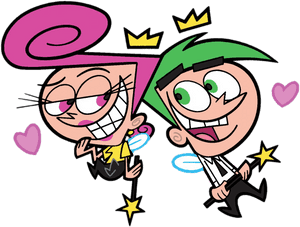 The Fairly Oddparents Wanda And Cosmo In Love - Wanda And Cosmo Fairly Odd Parents, HD Png Download PNG image with transparent background