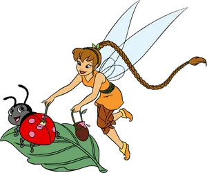 Fairy_and_ Ladybug_ Friendship PNG Image