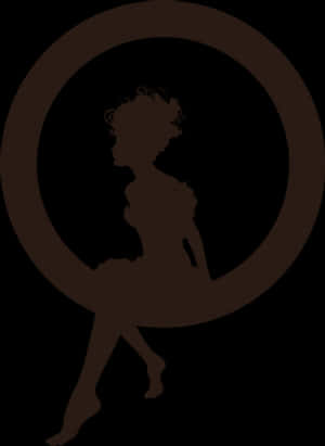 Fairy Silhouettein Moonlight PNG with transparent background