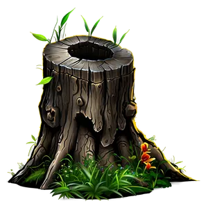 Fairy Tale Tree Stump Png Yjt66 PNG Image