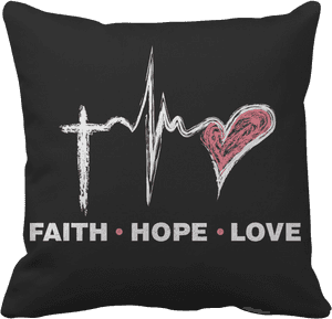 Pt Pillow Cases Pillow Cases / Black Faith Hope Love - T-shirt, HD Png Download PNG
