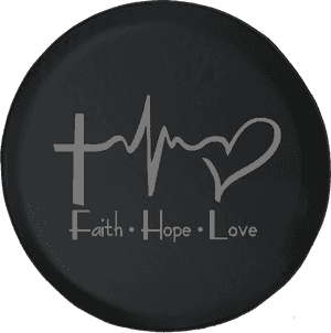 Faith Hope Love Cross Heart Ekg Jesus Religious, HD Png Download PNG