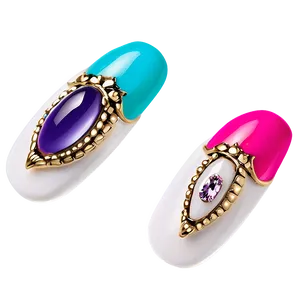 Fake Nails With Gems Png Pjf91 PNG Image