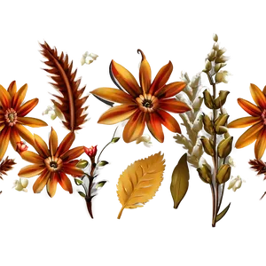 Fall Flowers B PNG Image