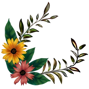 Fall Flowers C PNG Image