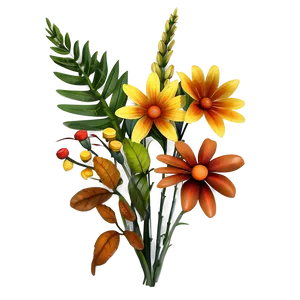 Fall Landscape Flowers Png Xfi PNG Image