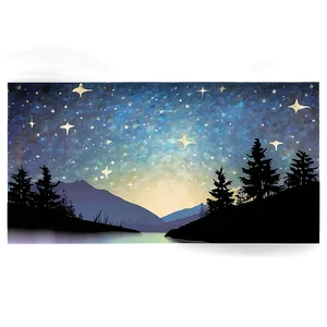 Fall Starry Night Sky Png Sdy PNG Image