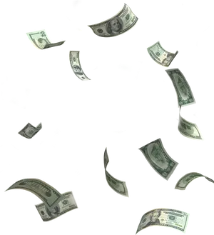 Falling Dollar Bills PNG Image