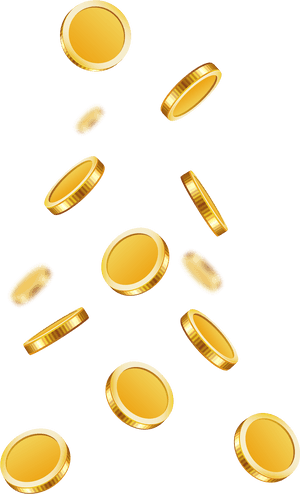 Raining Coins Png, Transparent Png PNG with transparent background
