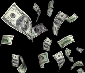 Falling U S Dollar Bills PNG