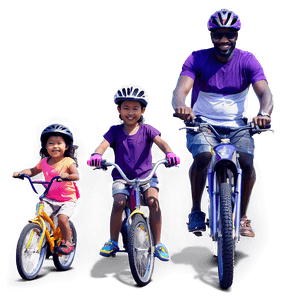 Family Bike Outing PNG pgo PNG image with transparent background