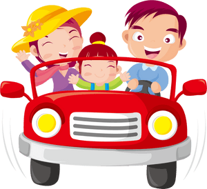 Clip Art Drive Clip Art - Family Driving Car Clipart, HD Png Download PNG image with transparent background