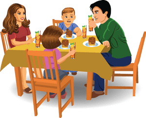 Family Dinner Clipart Png, Transparent Png PNG image with transparent background