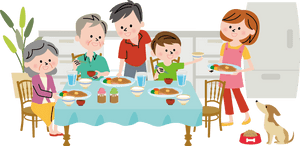 Dinner Clip Art - Family Dinner Clipart, HD Png Download PNG with transparent background