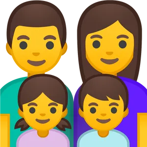 Family Emoji Portrait PNG Image