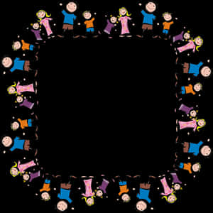 Family Frame Cartoon Illustration PNG image with transparent background