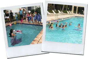 Family Fun Pool Day PNG Image