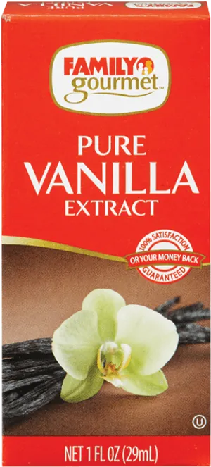 Family Gourmet Pure Vanilla Extract Product PNG Image