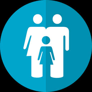 Family Icon Blue Background PNG image with transparent background