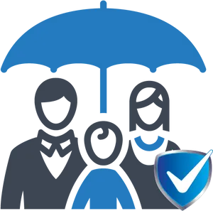 Family Insurance Protection Graphic PNG Image