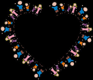 Family Love Heart Illustration PNG image with transparent background