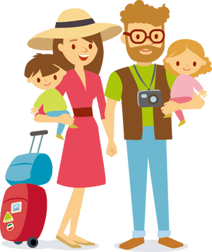 Family Travel Clip Art - Family Travel Vector Png, Transparent Png PNG image with transparent background