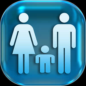 Family Restroom Sign Icon PNG image with transparent background