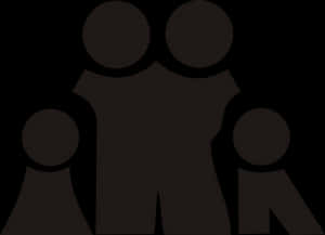 Family Silhouette Graphic PNG image with transparent background