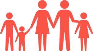 Family Silhouette Graphic PNG Image