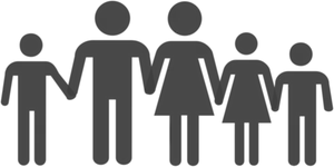 Family Silhouette Graphic PNG Image