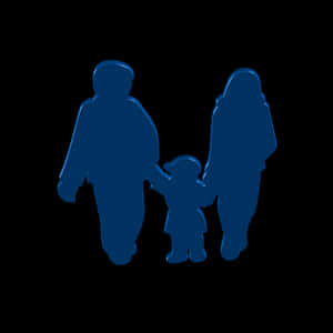 Family Silhouette Holding Hands PNG image with transparent background