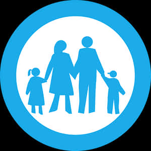 Family Silhouette Icon PNG image with transparent background