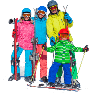 Go Skiing Png - Family On Ski Png, Transparent Png PNG image with transparent background