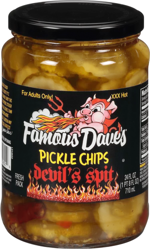 Famous Daves Devils Spit Pickle Chips PNG Image