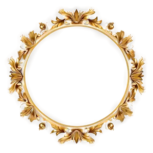 Fancy Golden Circular Border Png Sqp PNG Image