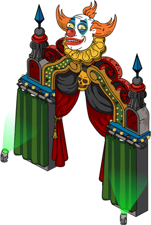 Creepy Clown Gate - Family Guy The Quest For Stuff Clown PNG image with transparent background