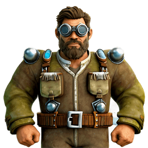 Fantasy Airship Pilot PNG 06252024 PNG with transparent background
