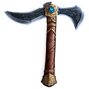 Fantasy Axe Illustration PNG bwa47 PNG image with transparent background