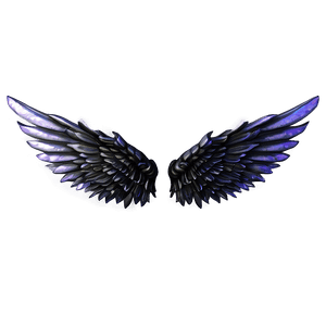 Fantasy Black Angelic Wings PNG 06232024 PNG with transparent background