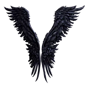 Fantasy Black Angelic Wings Png 06232024 PNG Image